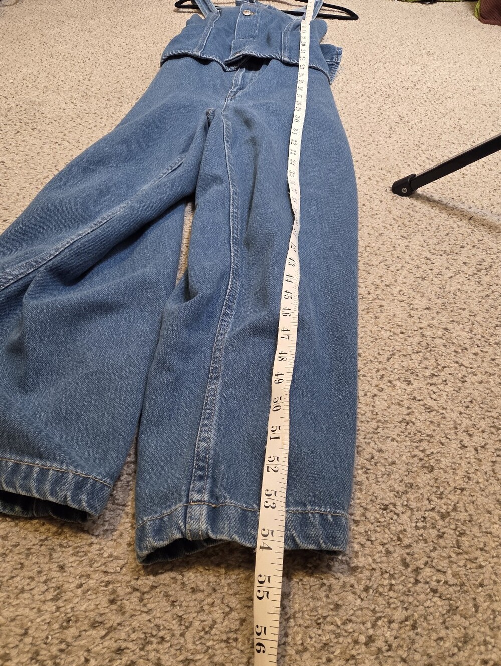 We The Free Hazel Jumpsuit Denim Blue Jean Jumper Open Back Sleeveless Small - Picture 8 of 12